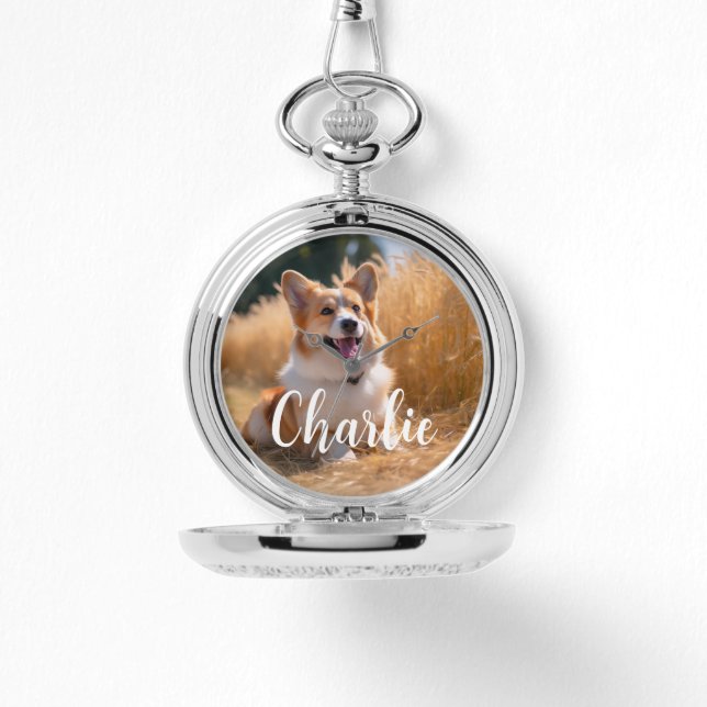 Reloj De Pulsera Mascota personalizado Foto (Anverso)