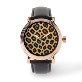 Reloj De Pulsera Masculino, Piel de Leopardo, Depredador Salvaje