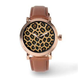 Reloj De Pulsera Masculino, Piel de Leopardo, Depredador Salvaje
