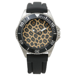 Reloj De Pulsera Masculino, Piel de Leopardo, Depredador Salvaje
