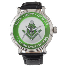 Reloj De Pulsera Masonic Watch Green