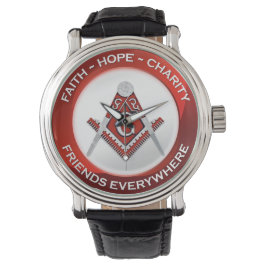 Reloj De Pulsera Masonic Watch Red