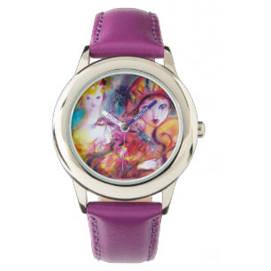 RELOJ DE PULSERA MASQUERADE VENECIANO / HARLEQUINA Y COLUMBINA