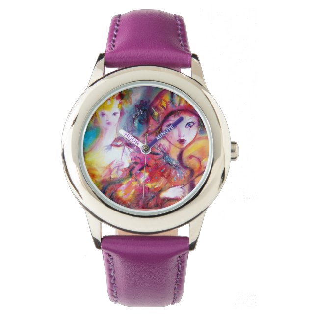 RELOJ DE PULSERA MASQUERADE VENECIANO / HARLEQUINA Y COLUMBINA (Anverso)