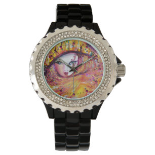 RELOJ DE PULSERA MASQUERADE VENECIANO - MÁSCARA EN AMARILLO
