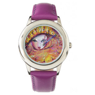 RELOJ DE PULSERA MASQUERADE VENECIANO - MÁSCARA EN AMARILLO