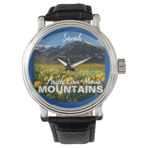 Reloj De Pulsera Mateo 17:20 Fe puede mover Personalizado de las mo