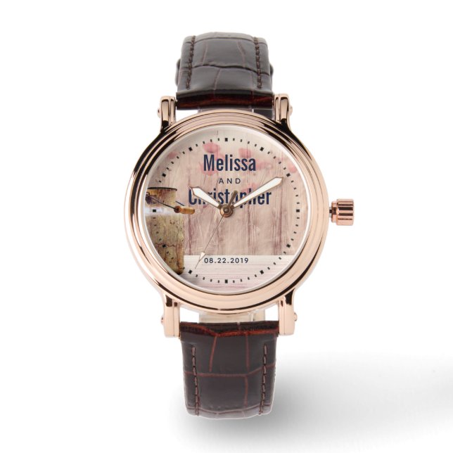 Reloj De Pulsera Matrimonio rural de leche rústica (Anverso)