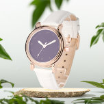 Reloj De Pulsera Mauve Purple primer monograma eWatch<br><div class="desc">Regalo para ella,  reloj de pulsera malva morado</div>