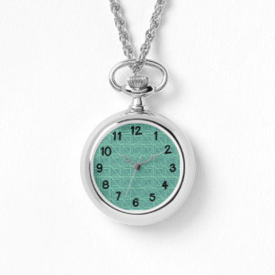 Reloj De Pulsera Mazas Verde azuladas Art Deco