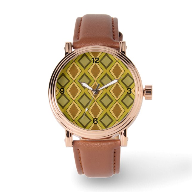 Reloj De Pulsera MCM Art Deco Diamond Pattern (Anverso)