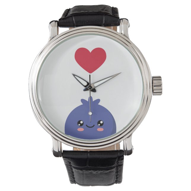 Reloj De Pulsera Me encanta Blueberries (Anverso)