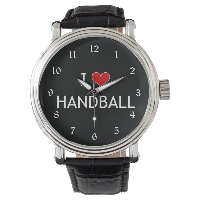 Reloj De Pulsera Me encanta el balonmano, el diseño popular, (Anverso)