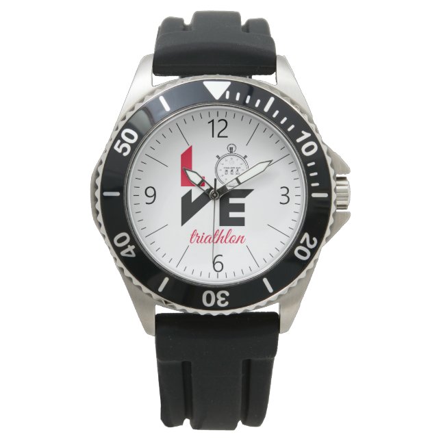 Reloj De Pulsera Me encanta la triatlón (Anverso)