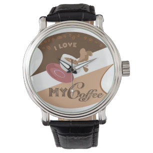 Reloj De Pulsera Me encanta mi café retro Java