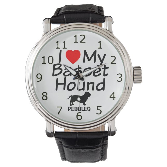 Reloj De Pulsera Me encanta mi perro de abejas (Anverso)