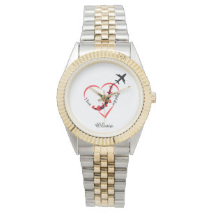 Reloj De Pulsera Me encanta mi tipografía piloto, la aviación, la p