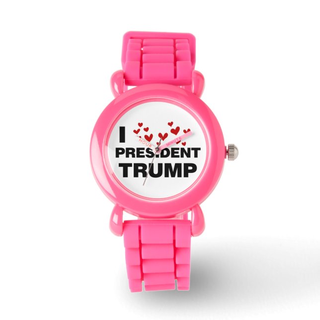 Reloj De Pulsera Me encantan los corazones del presidente Trump (Anverso)