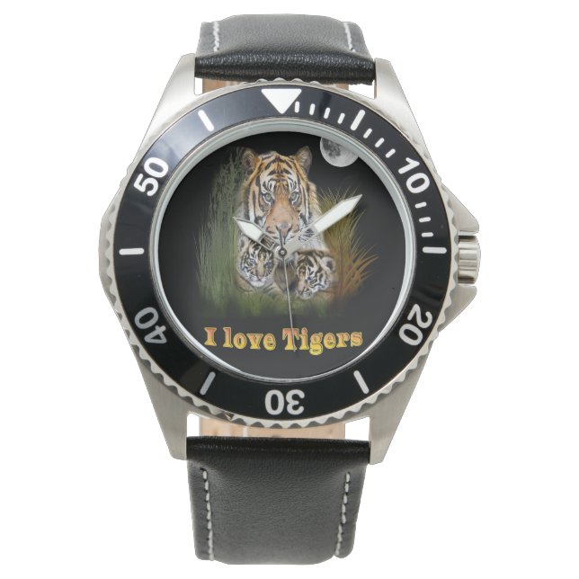 Reloj De Pulsera Me encantan los tigres (Anverso)