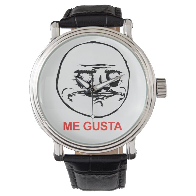 Reloj De Pulsera Me Gusta Face Meme (Anverso)