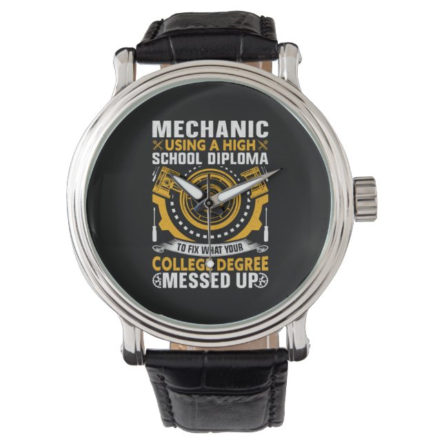 Reloj De Pulsera Mecánica Con Diploma De Secundaria (Anverso)