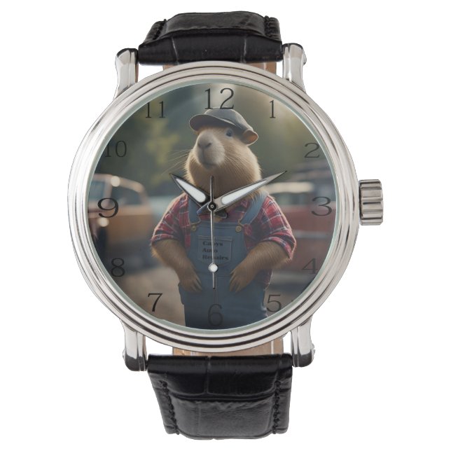 Reloj De Pulsera "Mecánica de Capibara: Grasa, engranajes y buenos  (Anverso)