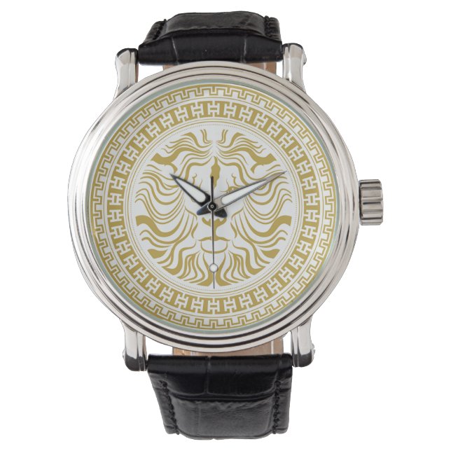 Reloj De Pulsera Medallion Leon Gold White (Anverso)