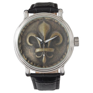 Reloj De Pulsera Medallón de la flor de lis