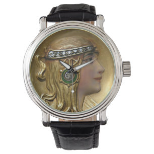 Reloj De Pulsera Medallón de Nouveau del arte