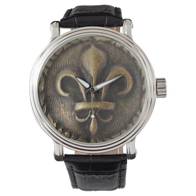 Reloj De Pulsera Medallón Fleur De Lis (Anverso)