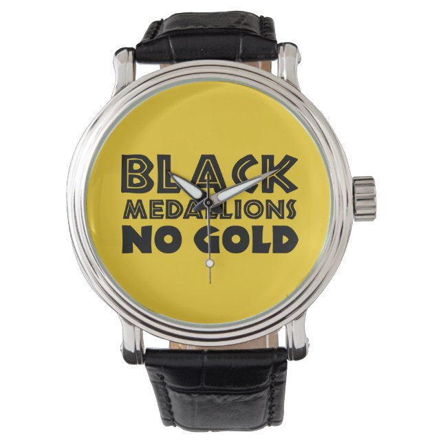 RELOJ DE PULSERA MEDALLONES NEGROS SIN ORO (Anverso)