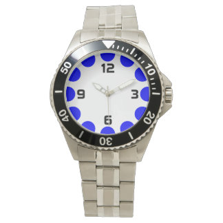 Reloj De Pulsera Media luna de color - azul y blanco