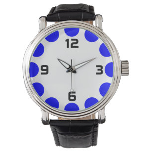 Reloj De Pulsera Media luna de color - azul y blanco