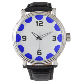 Reloj De Pulsera Media luna de color - azul y blanco