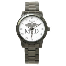 Reloj De Pulsera Médica del Caducto Negro Médica Médica MD Mujeres