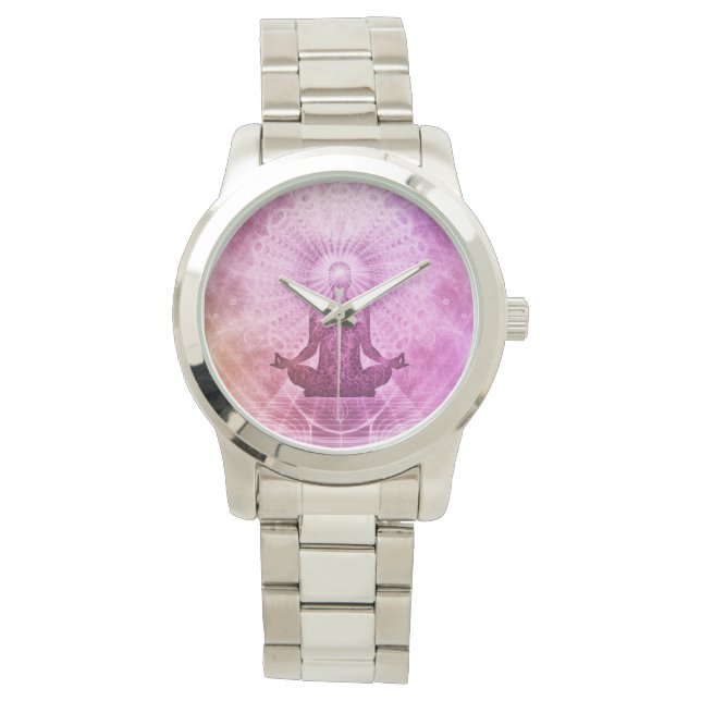 Reloj De Pulsera Meditación espiritual del yoga Zen Colorful (Anverso)