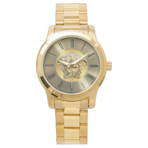 Reloj De Pulsera Medusa Dorada