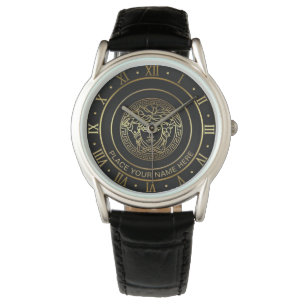 Reloj De Pulsera Medusa Dorada Regalo PERSONALIZADO