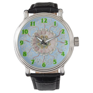 Reloj De Pulsera Medusa Ernst Haeckel Medusa rosa náutica