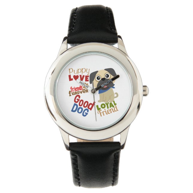 Reloj De Pulsera Mejor Amigo de Pug Dog (Anverso)