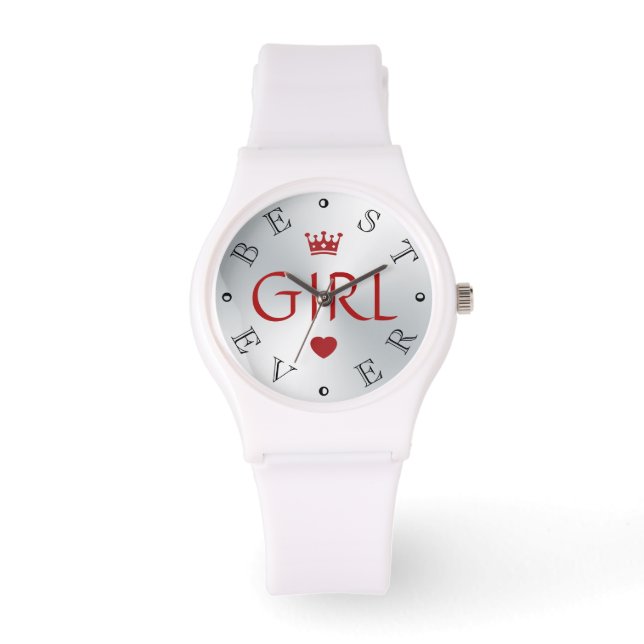 Reloj De Pulsera MEJOR gradiente de CHICA jamás plateado (Anverso)