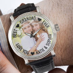Reloj De Pulsera Mejor Granda Personalizada De La Historia De La Fo<br><div class="desc">Reloj de fotos personalizado - perfecto para su abuelo - pero usted es bienvenido al personalizar del texto como usted desee. Sube tu foto favorita y se mostrará con un borde semiopaco, como base para la tipografía. El texto actualmente dice "Mejor (H) H(s) H(s) de Abuela(s) de Abuela(s) .. te...</div>