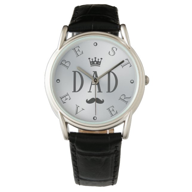 Reloj De Pulsera MEJOR PADRE ALGÚN degradado plateado (Anverso)