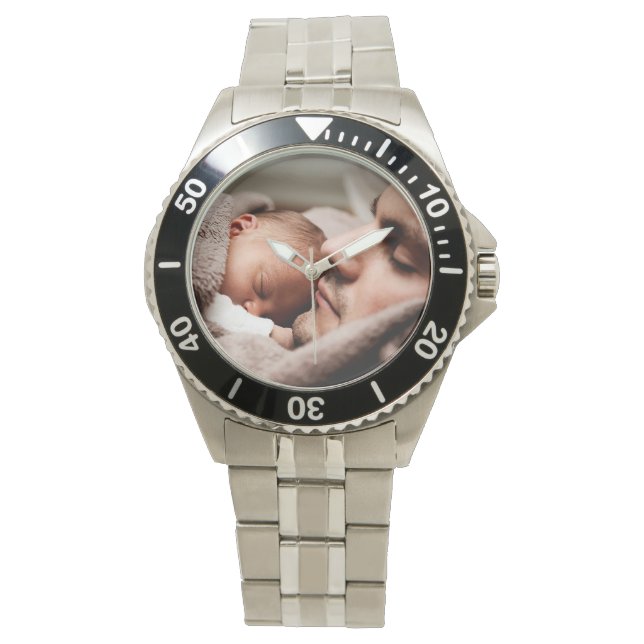 Reloj De Pulsera Mejor Papá Personalizado, Foto (Anverso)