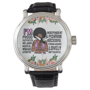 Reloj De Pulsera Melanin, mujer cristiana negra, reza