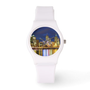Reloj De Pulsera Melbourne, Australia. Las vistas nocturnas del 2