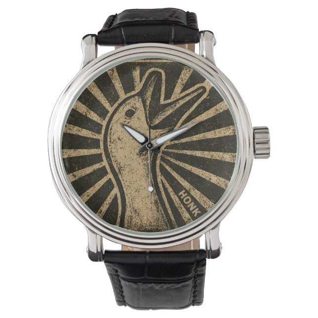 Reloj De Pulsera Meme de pollo de pato con honk Goose (Anverso)