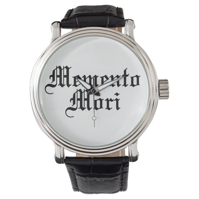 Reloj De Pulsera Memento Mori - Frase latina (Anverso)
