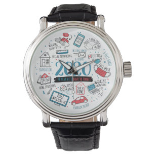 Reloj De Pulsera Memorabilia de Cuarentena Funny 2020