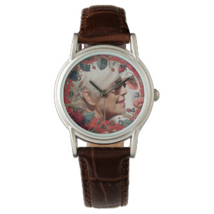 Reloj De Pulsera Memorial FOTOGRÁFICO DE Rosas Rojas Mantener Senti